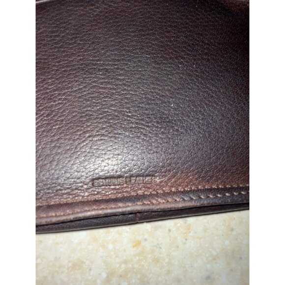 Vintage Fossil Kiss Lock Genuine Brown Leather Card Holder Coin Purse Wallet - Picture 12 of 15